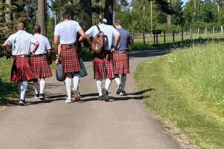 Corporate Hospitality & Events Guests in Kilts